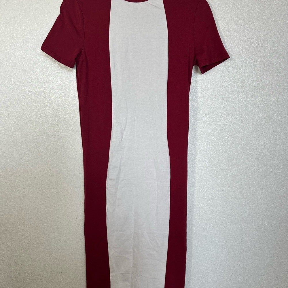 SHEIN Red and White Casual Top